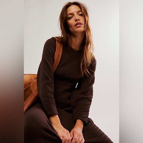 Free People Gabby Seamless Midi
Dress in Brown Size M/L - Picture 3 of 9